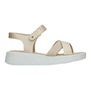 Sandalia Paulina Dama Casual Cuña Cómoda Dorado Mujer