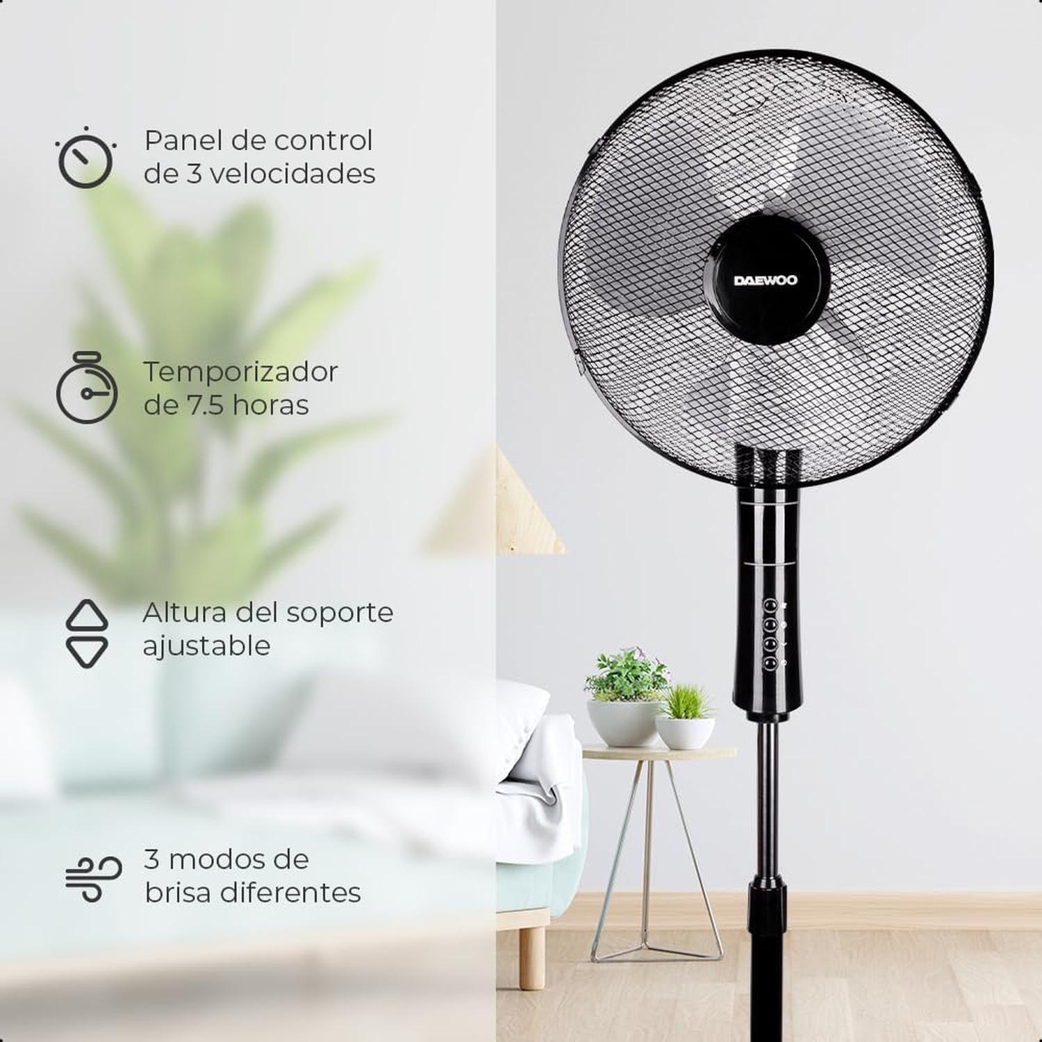 Ventilador Pedestal Daewoo 16" Oscilante Control Remoto — imagen 6