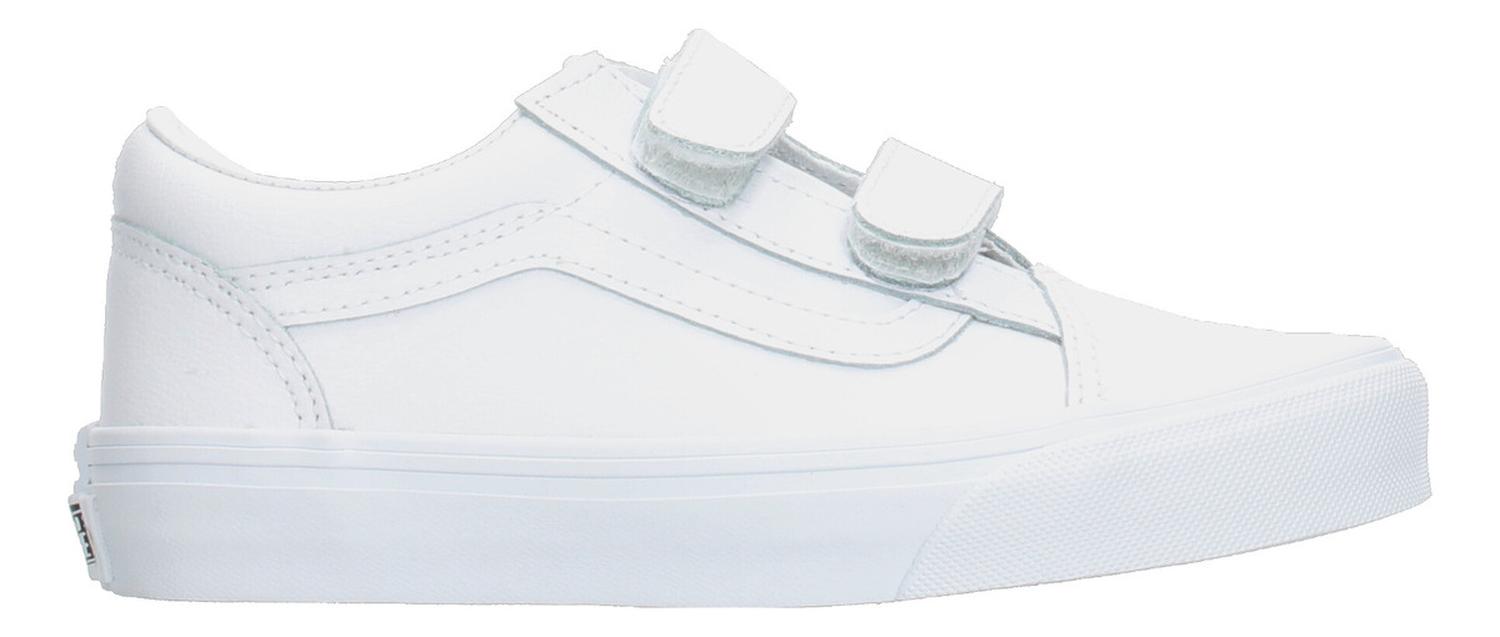 Tenis Niño Vans Old Skool V Classic Blanco Casual Infantil T11-15 — imagen 2