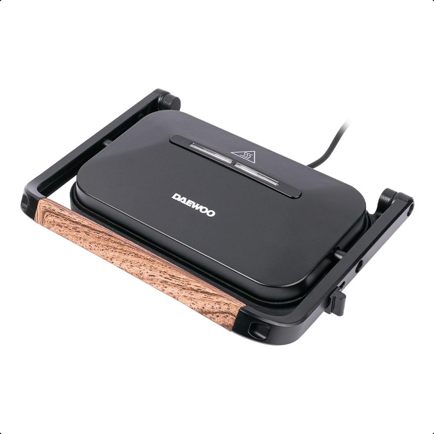 Combo tostador y parrilla Daewoo Negro con Madera — imagen 2