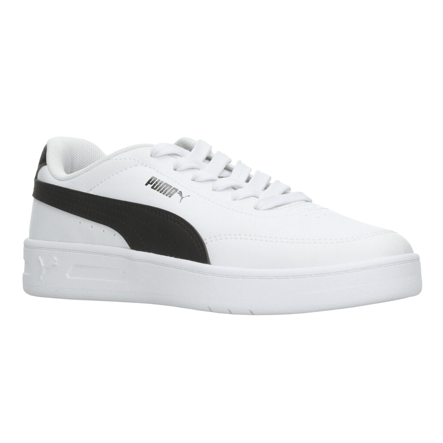 Tenis Puma Court Classic Clean Niño Blanco Casual Infantil T22-26 — imagen 3