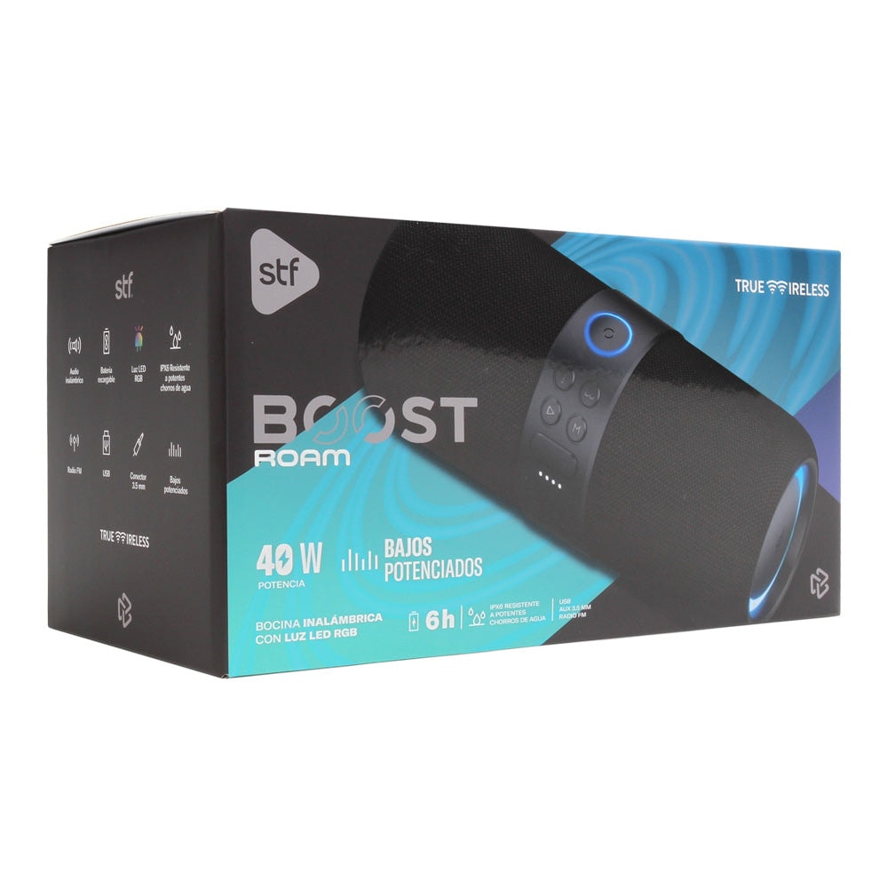 Bocina Portatil Boost Roam STF 40W 6hrs Uso Funcion Tws Proteccion IPX3 — imagen 11