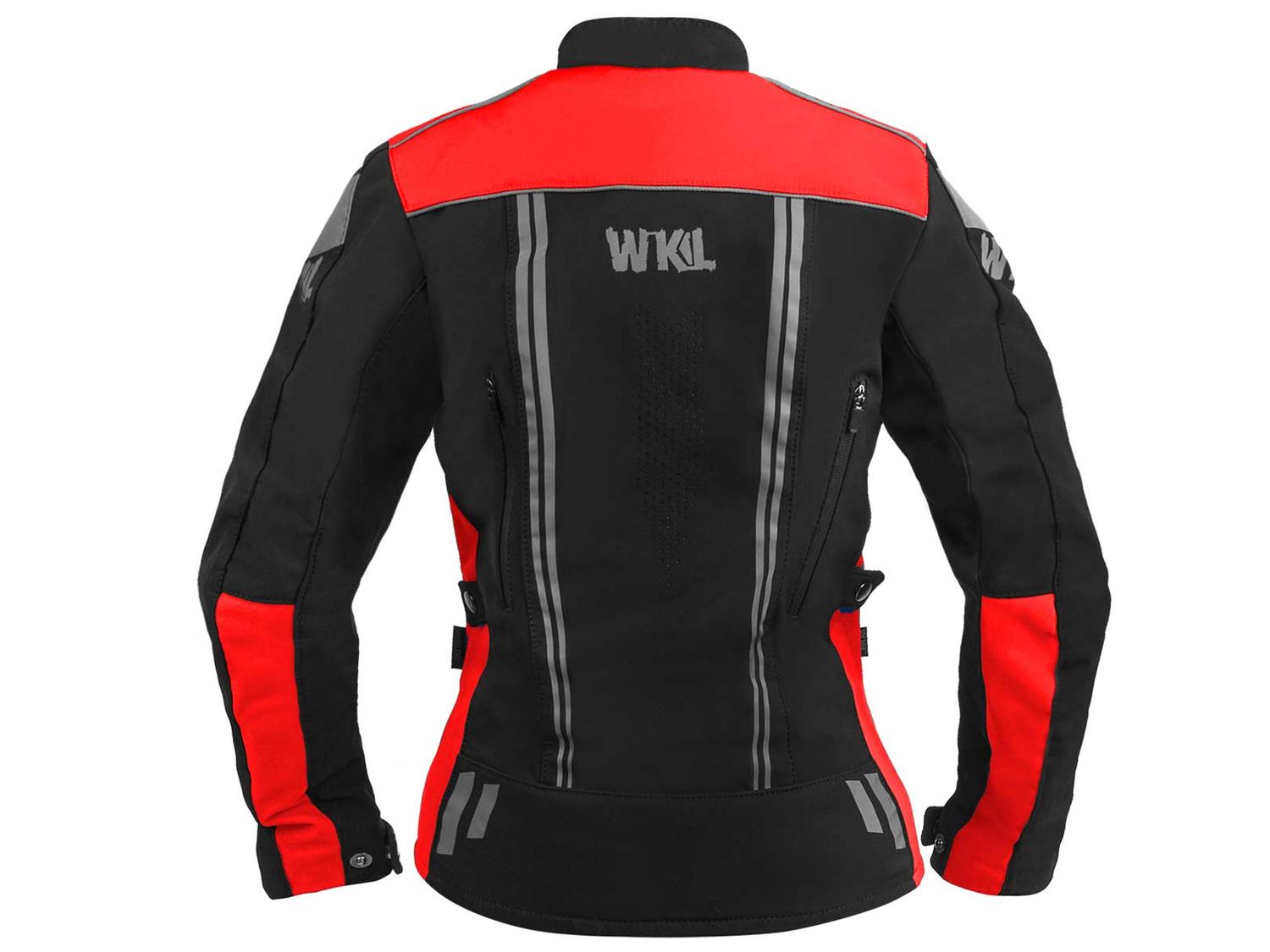 Chamarra moto mujer impermeable protecciones biker WKL 85 NR — imagen 5
