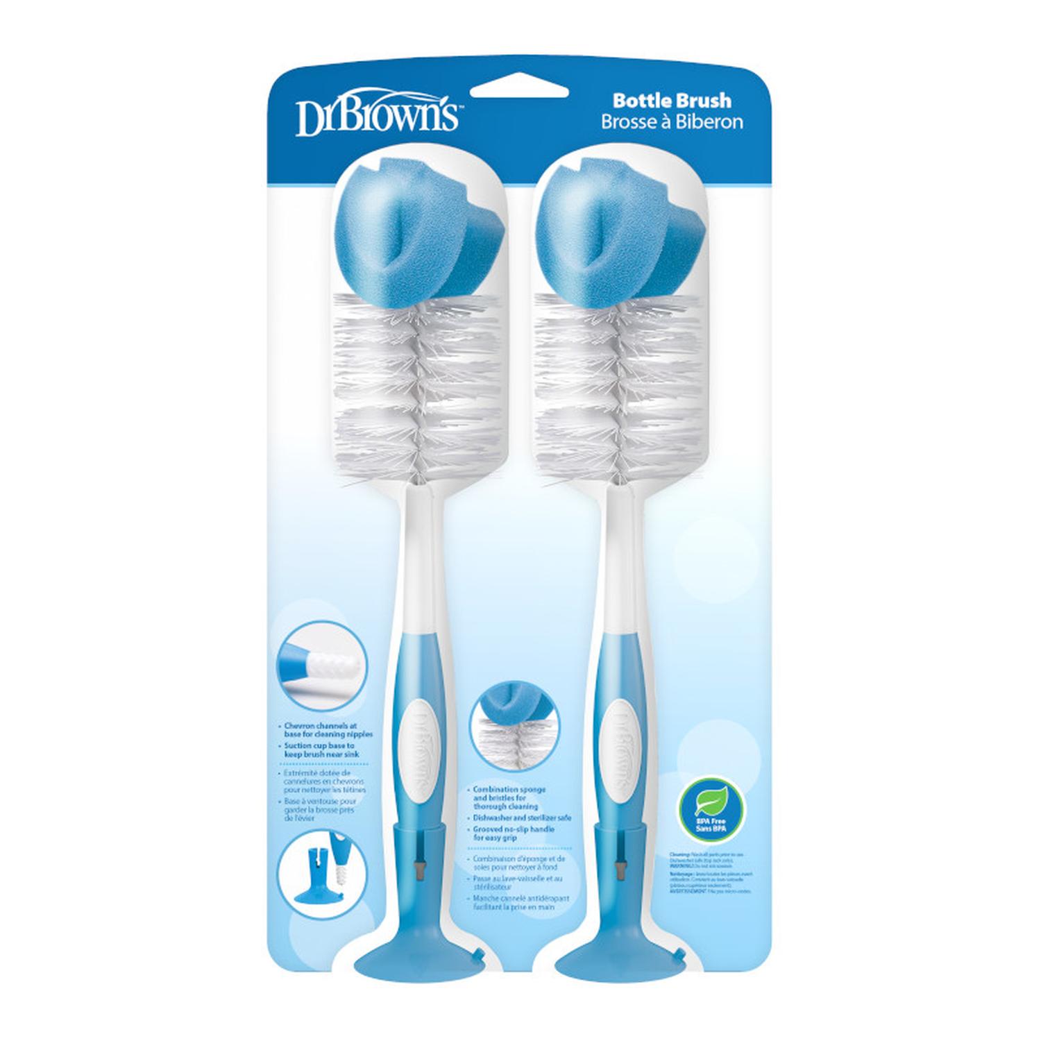 Cepillos Limpiadores Para Biberones Dr Brown's Con Esponja 2 Piezas — imagen 2