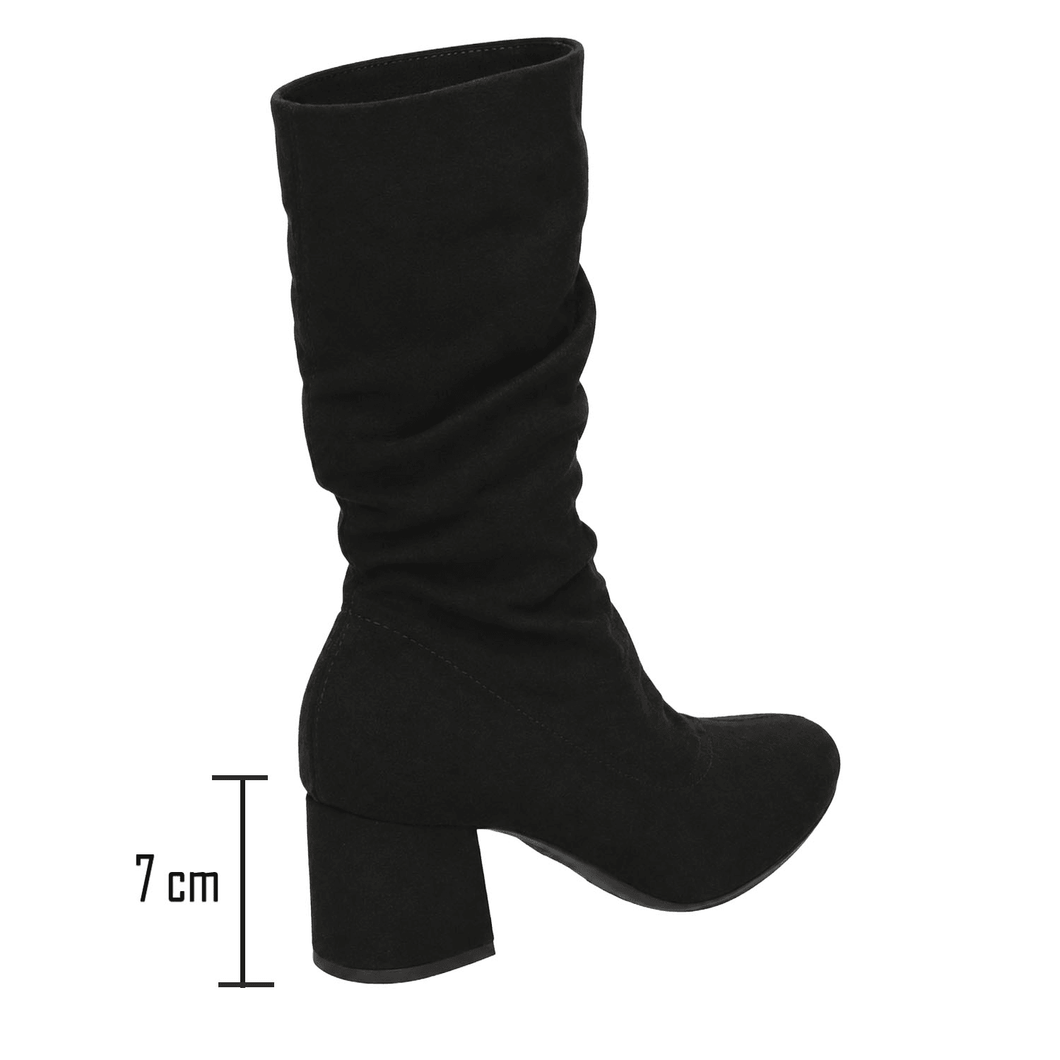 Bota Beira Rio Dama Casual Slouchy Tacón Negro Mujer — imagen 3