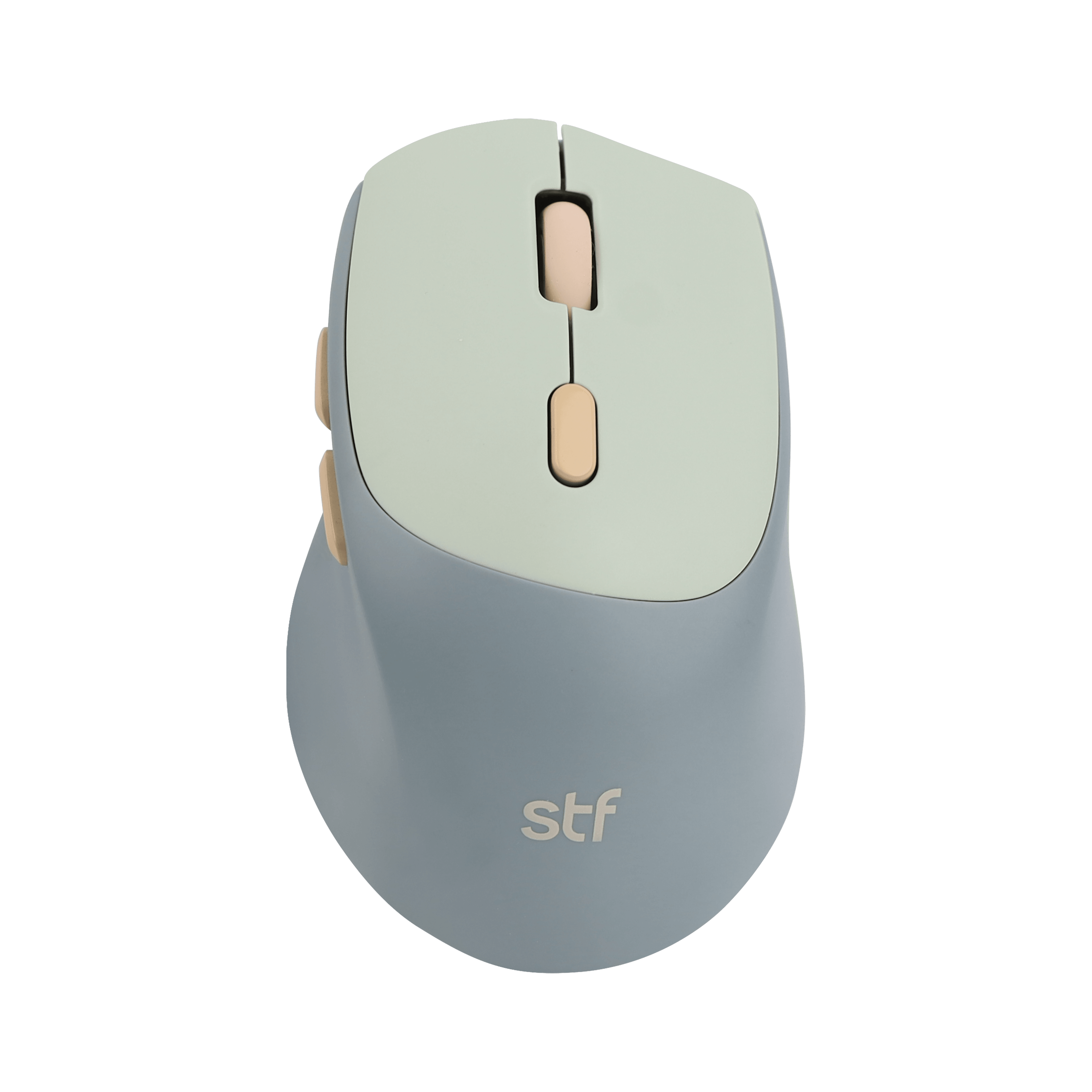 Mouse inalámbrico óptico STF VIVA: Batería recargable, 1600 DPI, Gris Menta — imagen 2