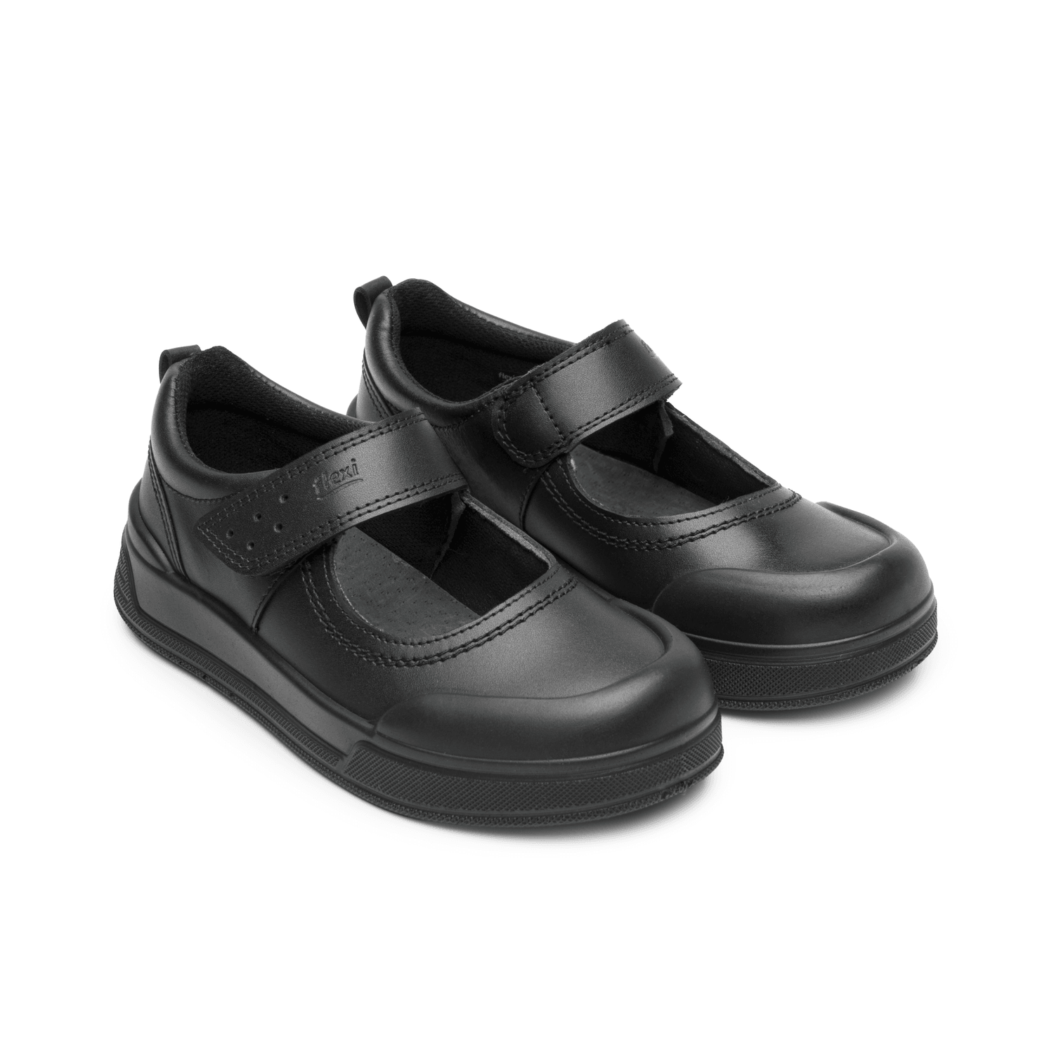 Zapato Flexi Niña Escolar Cinta Adhesiva Cómodo Negro Infantil T17-22 — imagen 5