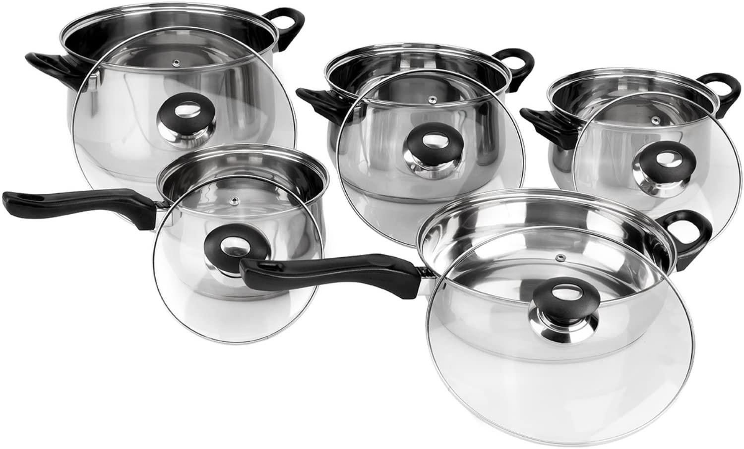 Bateria Cocina Magefesa Acero Inoxidable Coraza 7 Pzas Azul — imagen 2