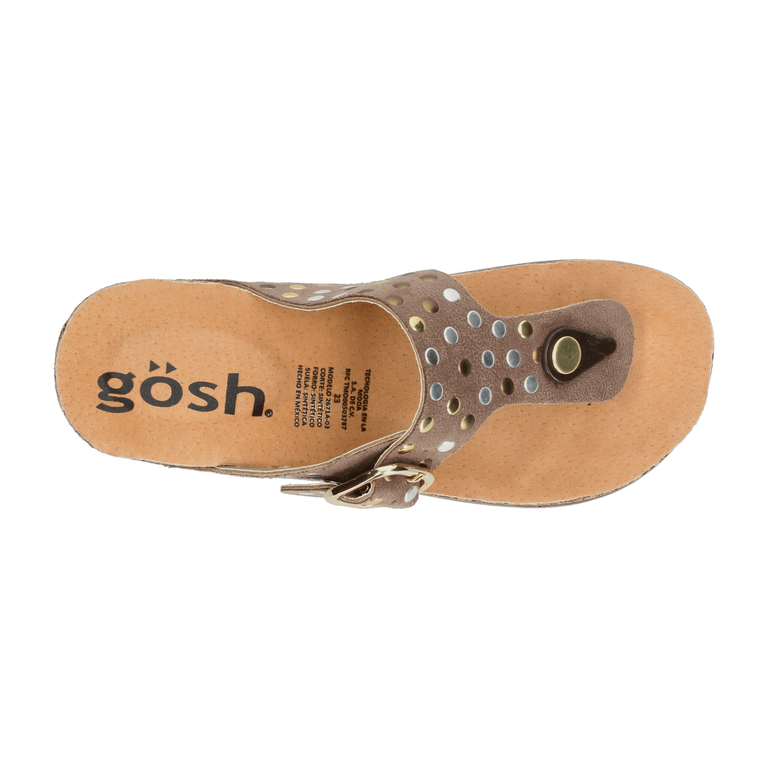 Sandalias Gosh Dama Casual Café Mujer — imagen 8