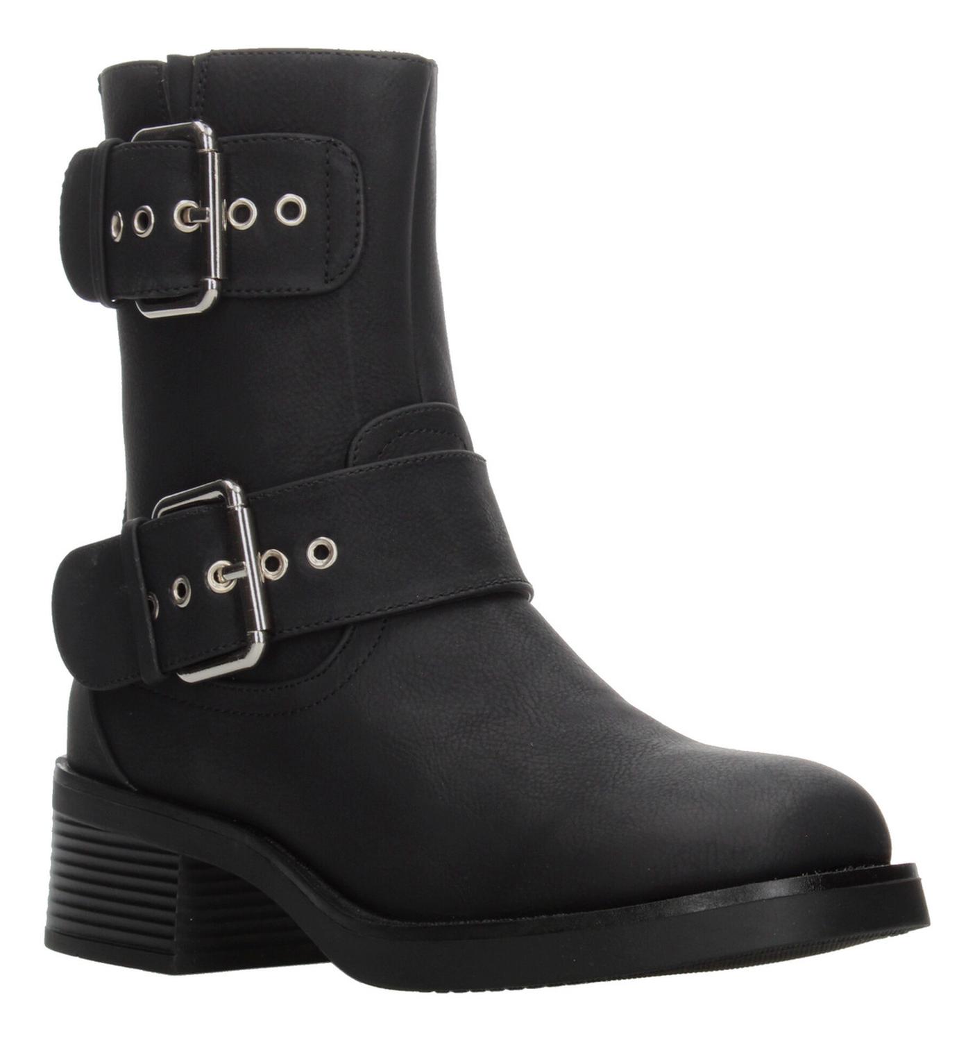 Botines Dama Berlin Negro Doble Hebilla Tacón Mujer — imagen 3