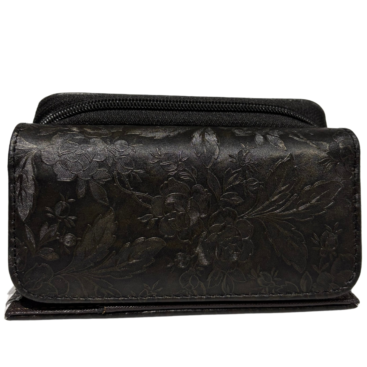 Cartera Dama Piel Legitima Genuina Ternera Grabada Pequeña Mini Cierr — imagen 12
