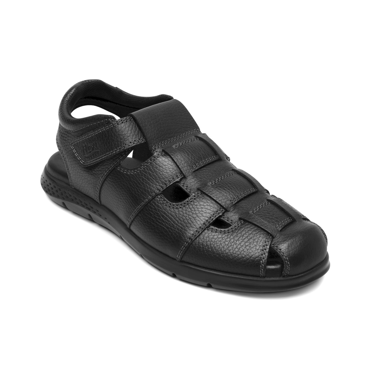 Sandalias Flexi Hombre Casual Cerrada Cómoda Negro Caballero — imagen 2