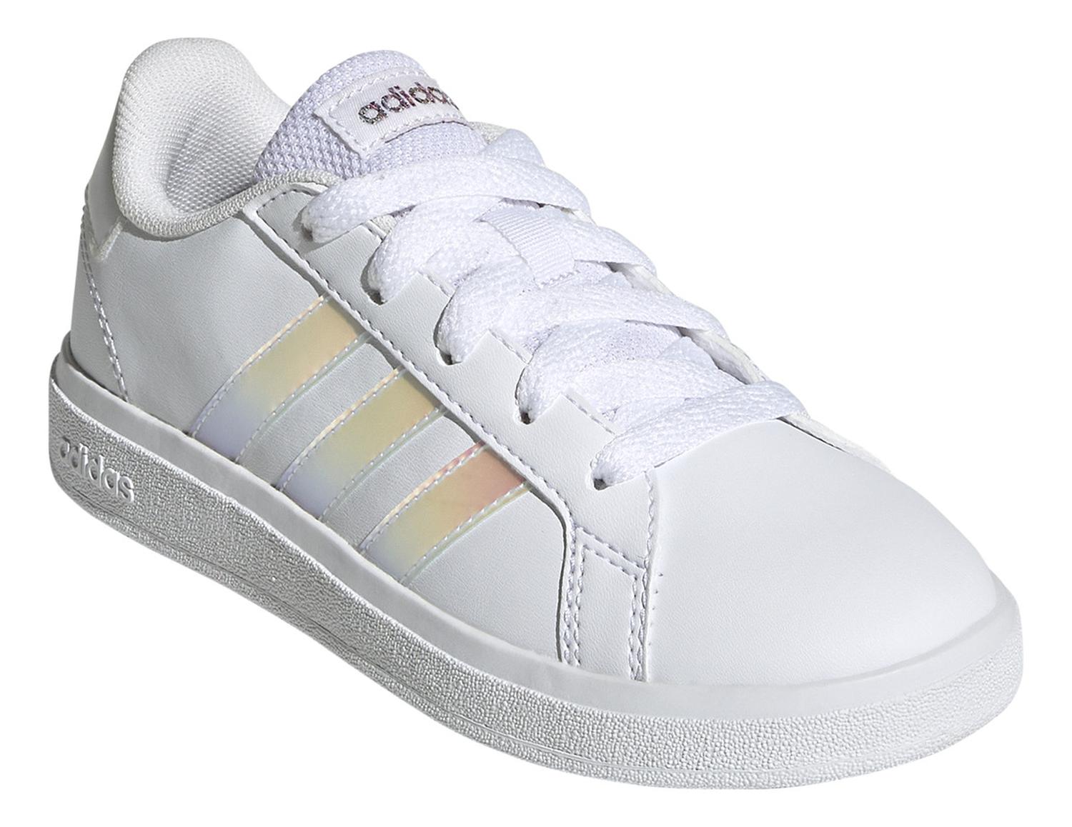 Tenis adidas Grand Court Niña Casual Cintas Ajustables Blanco Infantil T17-25 — imagen 2