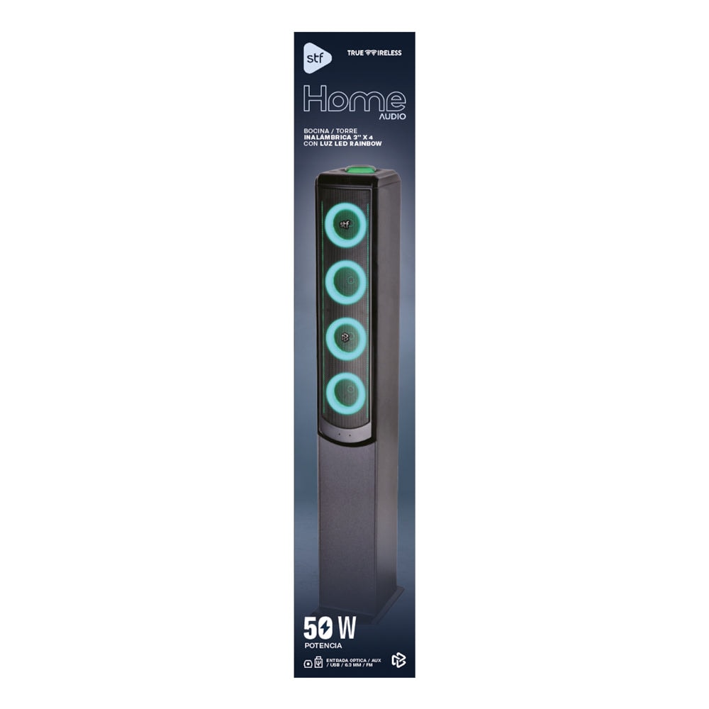 Barra de Sonido Inalámbrica Home audio STF: 50W con Woofer 5” y Luz LED RGB — imagen 8