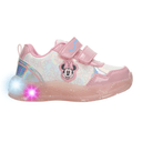 Tenis Minnie Mouse Niña Casual Luz Led Rosa Infantil T15-18