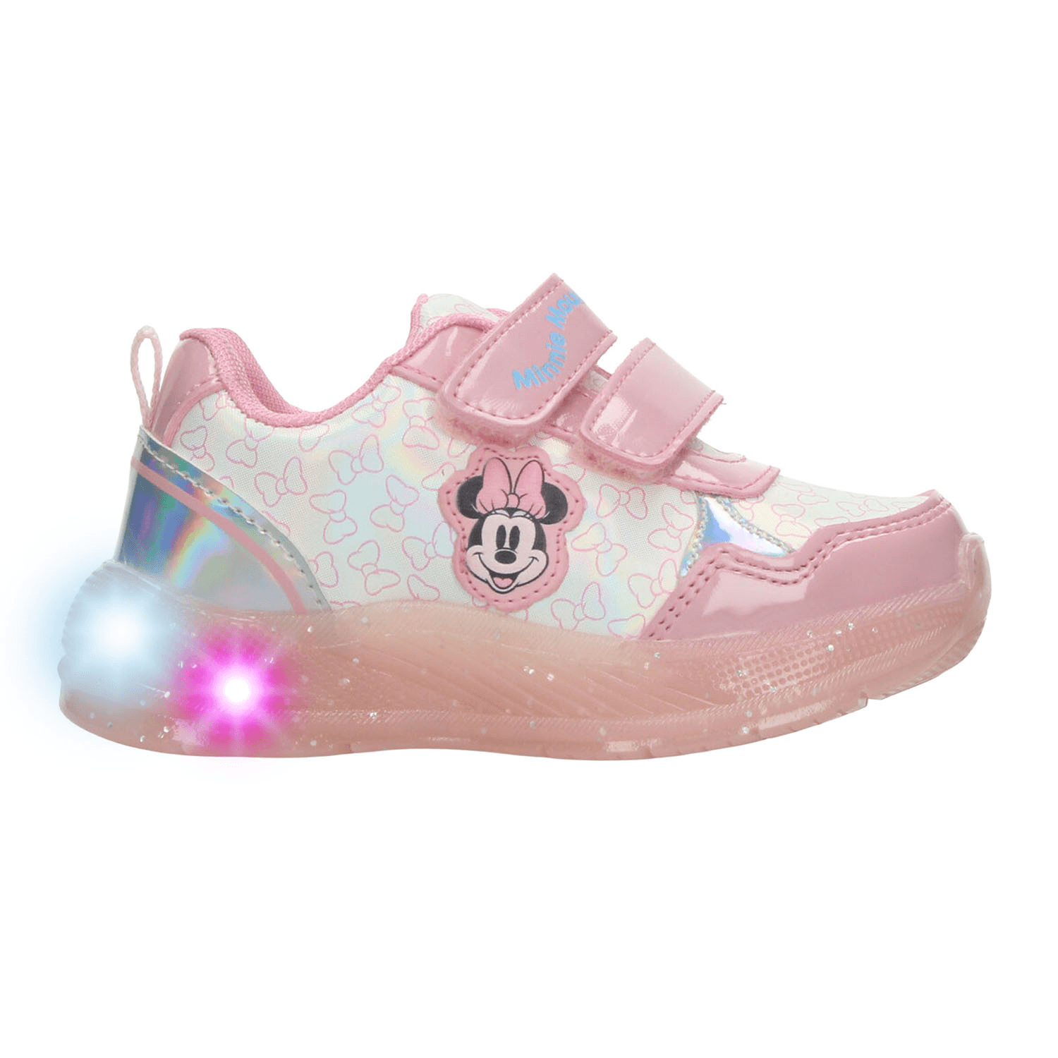 Tenis Minnie Mouse Niña Casual Luz Led Rosa Infantil T15-18 — imagen 1