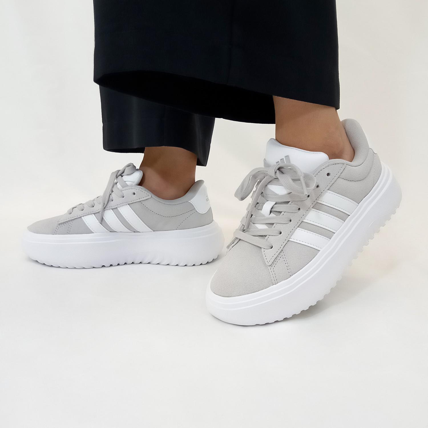 Tenis adidas Grand Court Dama Casual Gris Mujer — imagen 3
