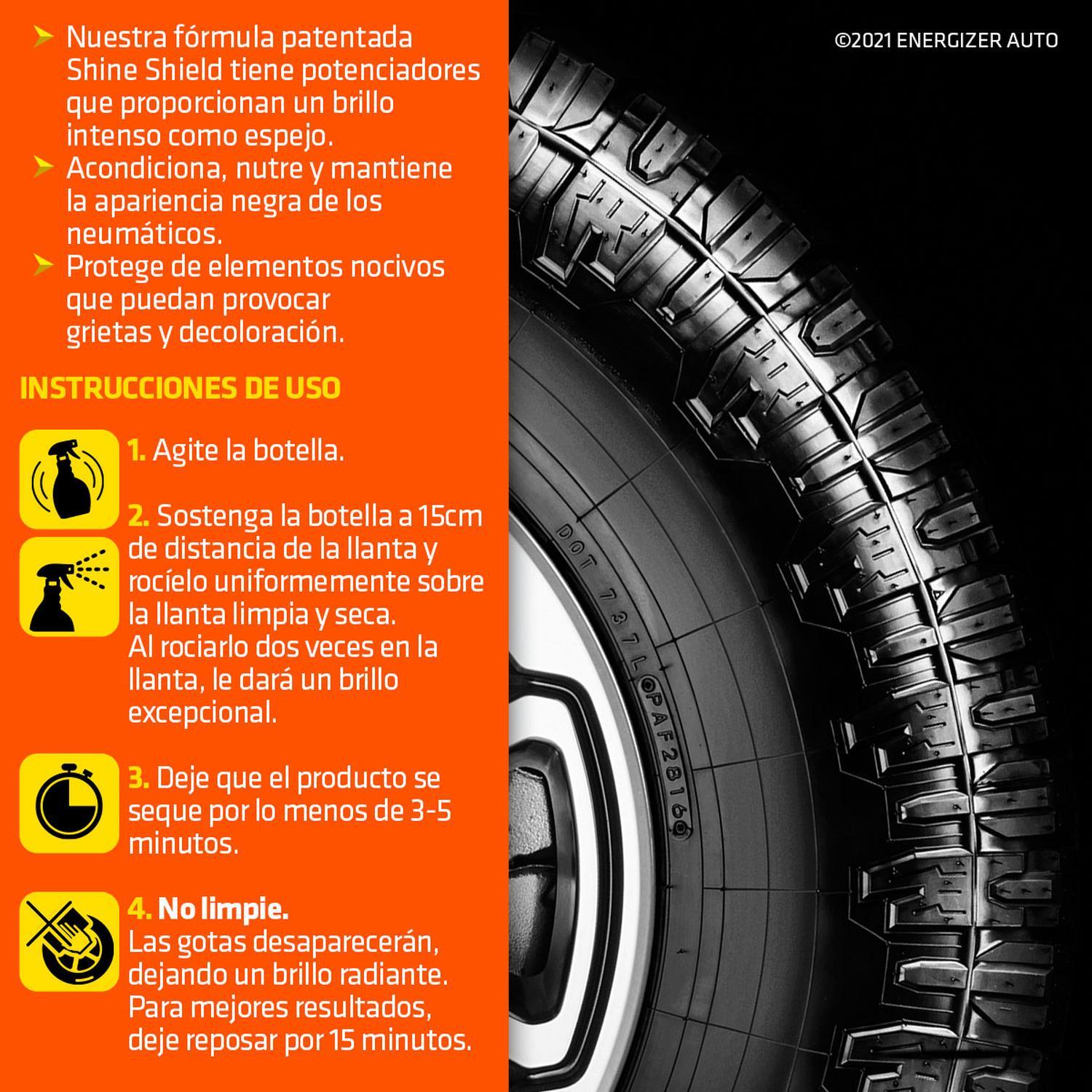 6 Líquido Protector Abrillantador Armor All de Llantas 650ml — imagen 3