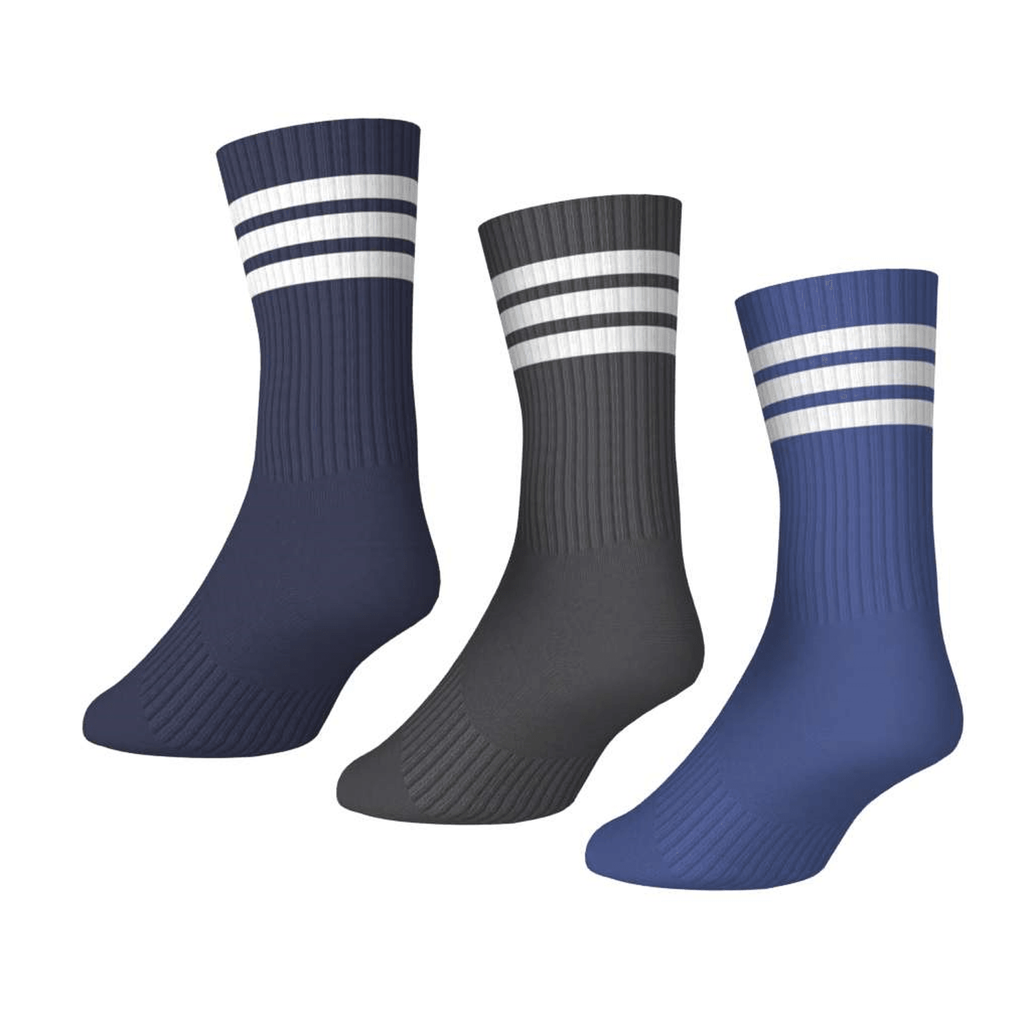 Calcetines Adidas Hombre 3 Pares Acolchados Largo Multicolor Caballero — imagen 7