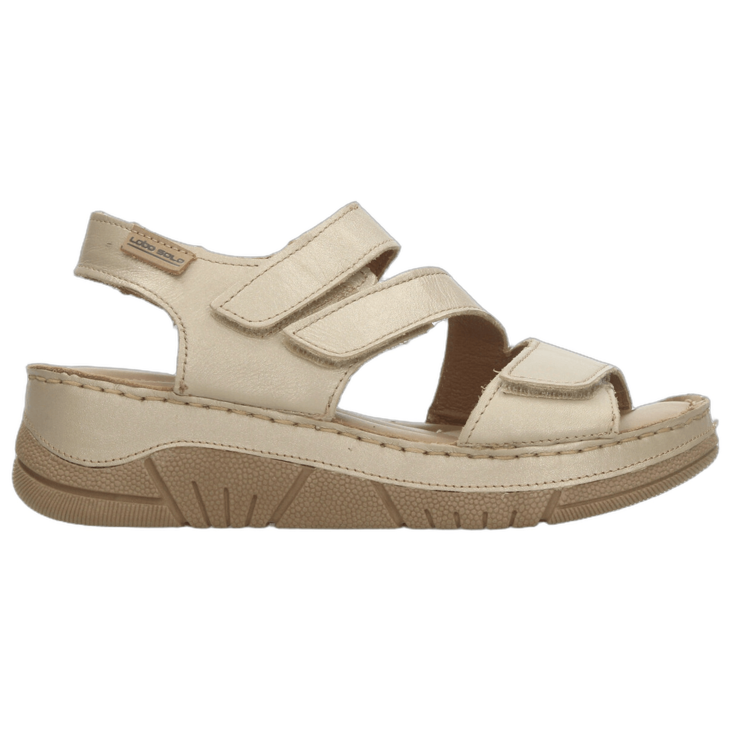 Sandalias Lobo Solo Dama Dorado Casual Para Mujer — imagen 2