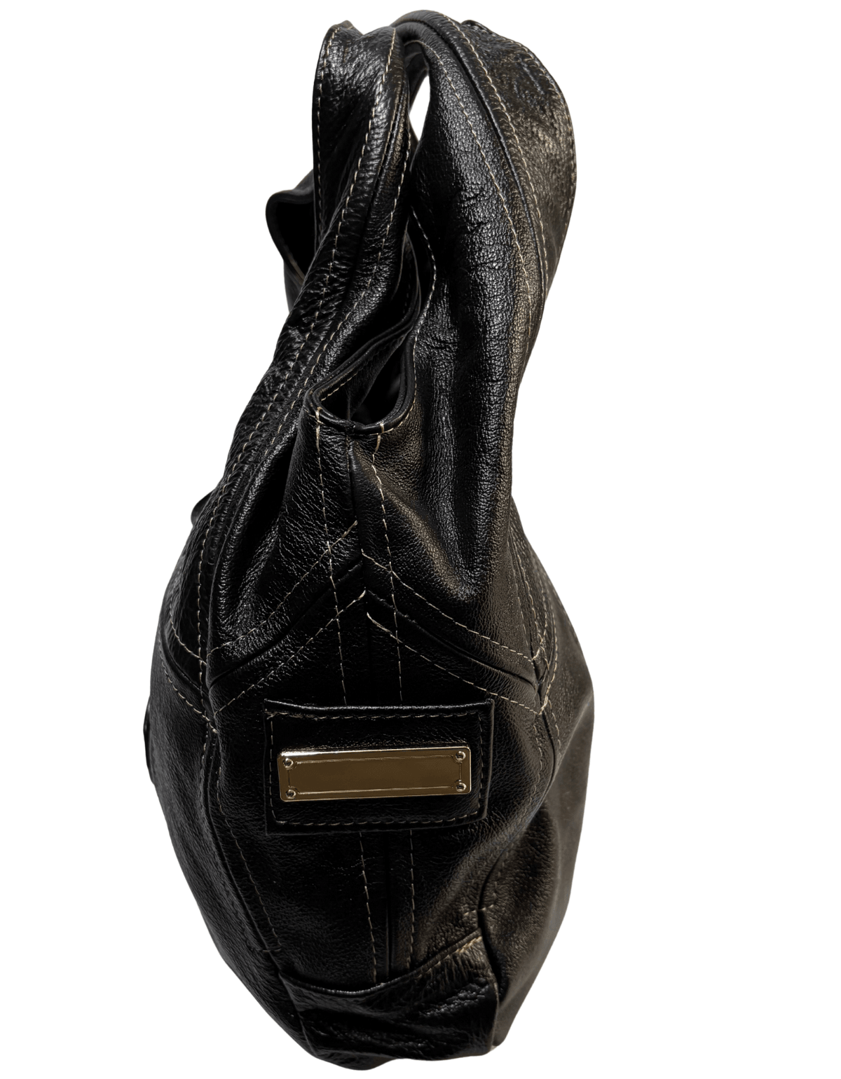 Bolsa Hobo de Piel Negra para Dama Grande JF76 Med — imagen 8