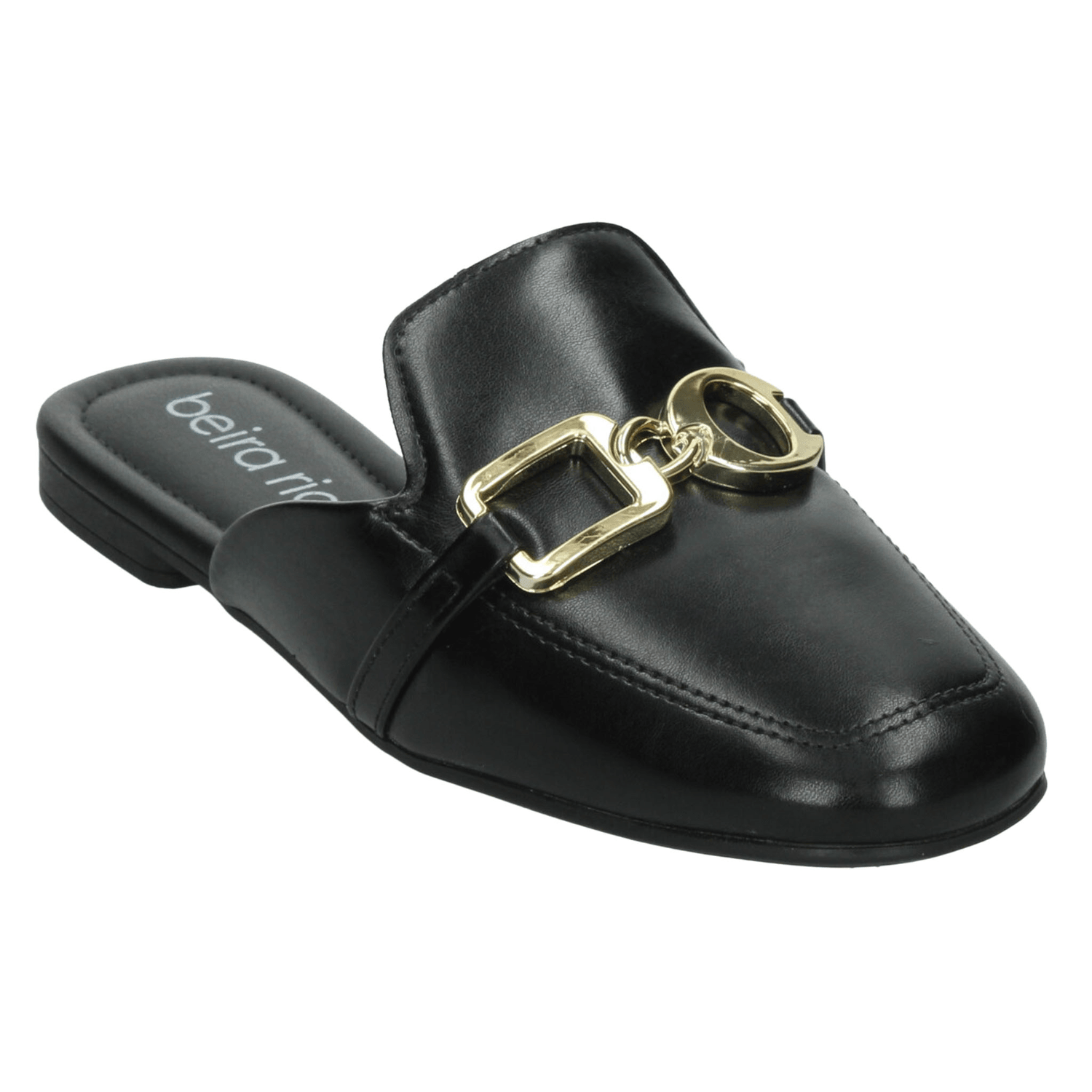 Flat Beira Rio Dama Negro Casual Mule Mujer — imagen 5