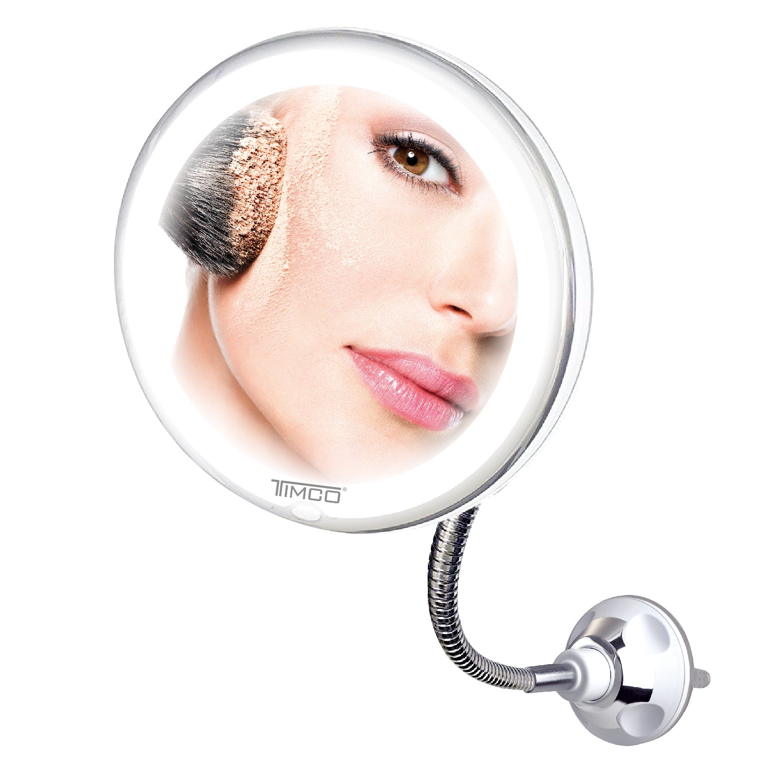 Espejo con Luz Led con Ventosa Aumento 5x Ideal para Maquillaje Skincare Timco ESP-439 — imagen 3