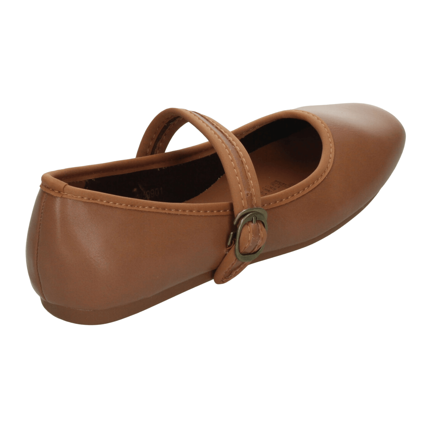 Flat Efe Dama Café Camel Casual Hebilla Mary Jane Mujer — imagen 4