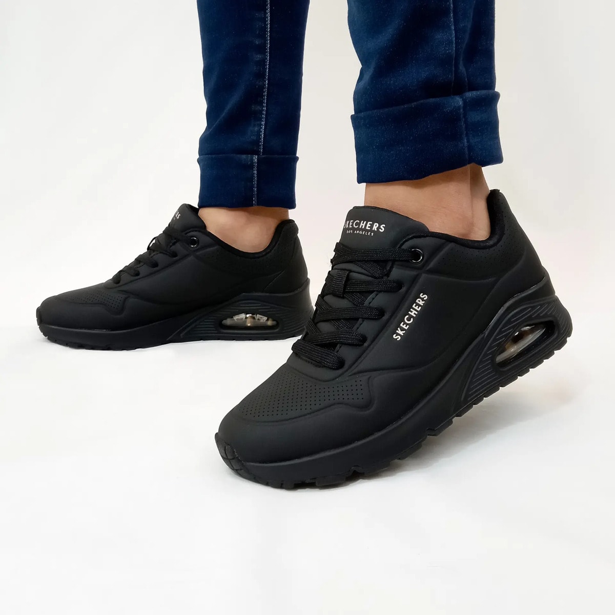 Tenis Skechers Stand On Air Dama Casual Negro Mujer — imagen 10