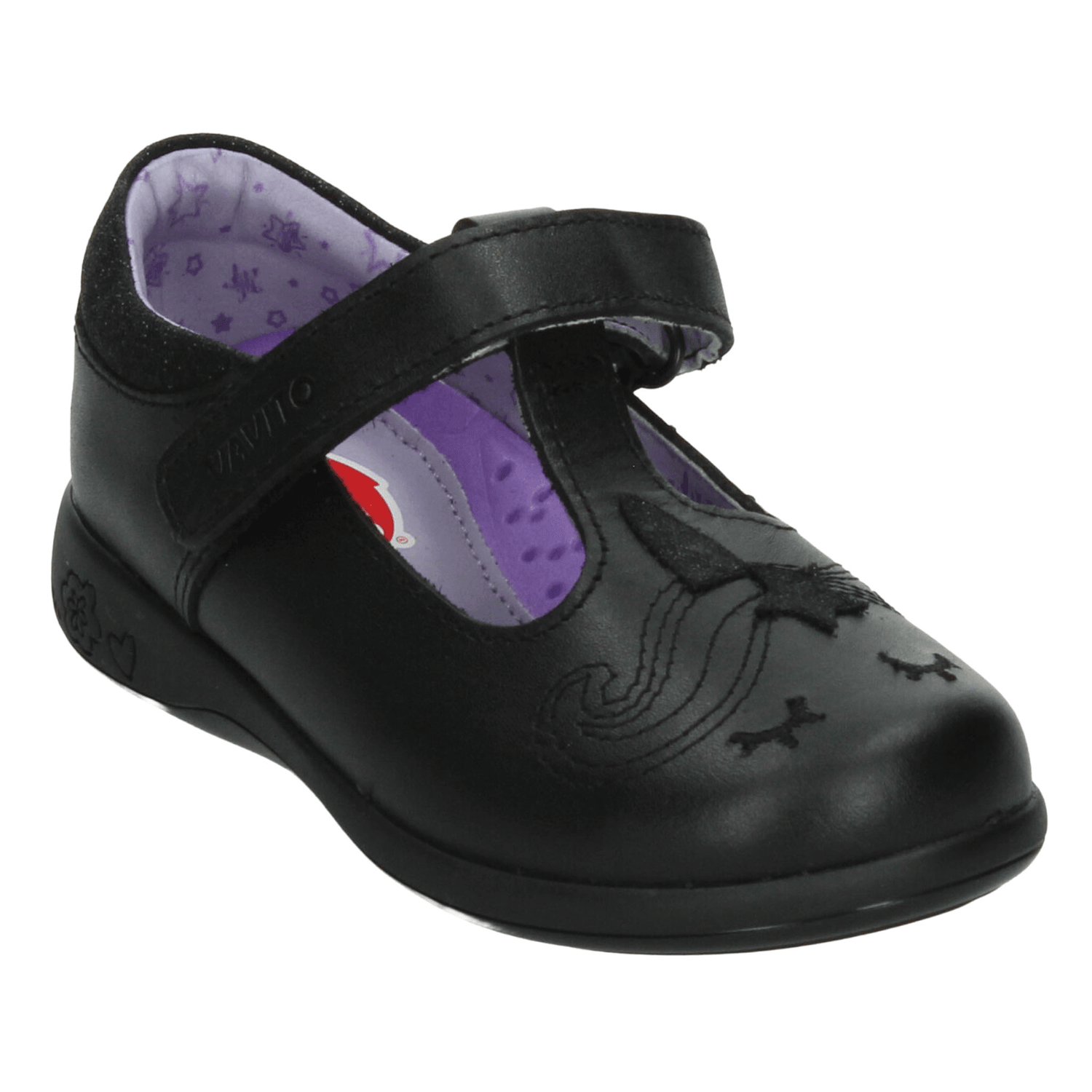 Zapato Vavito Niña Escolar Cinta Adhesiva Negro Infantil T15-18 — imagen 4