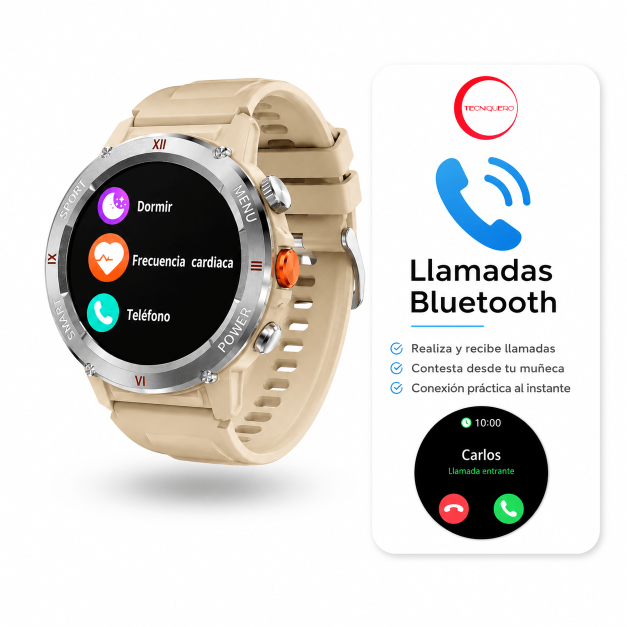 Smartwatch Bluetooth IP68 con Llamadas, Pantalla Táctil y Batería 5-7 Días — imagen 5