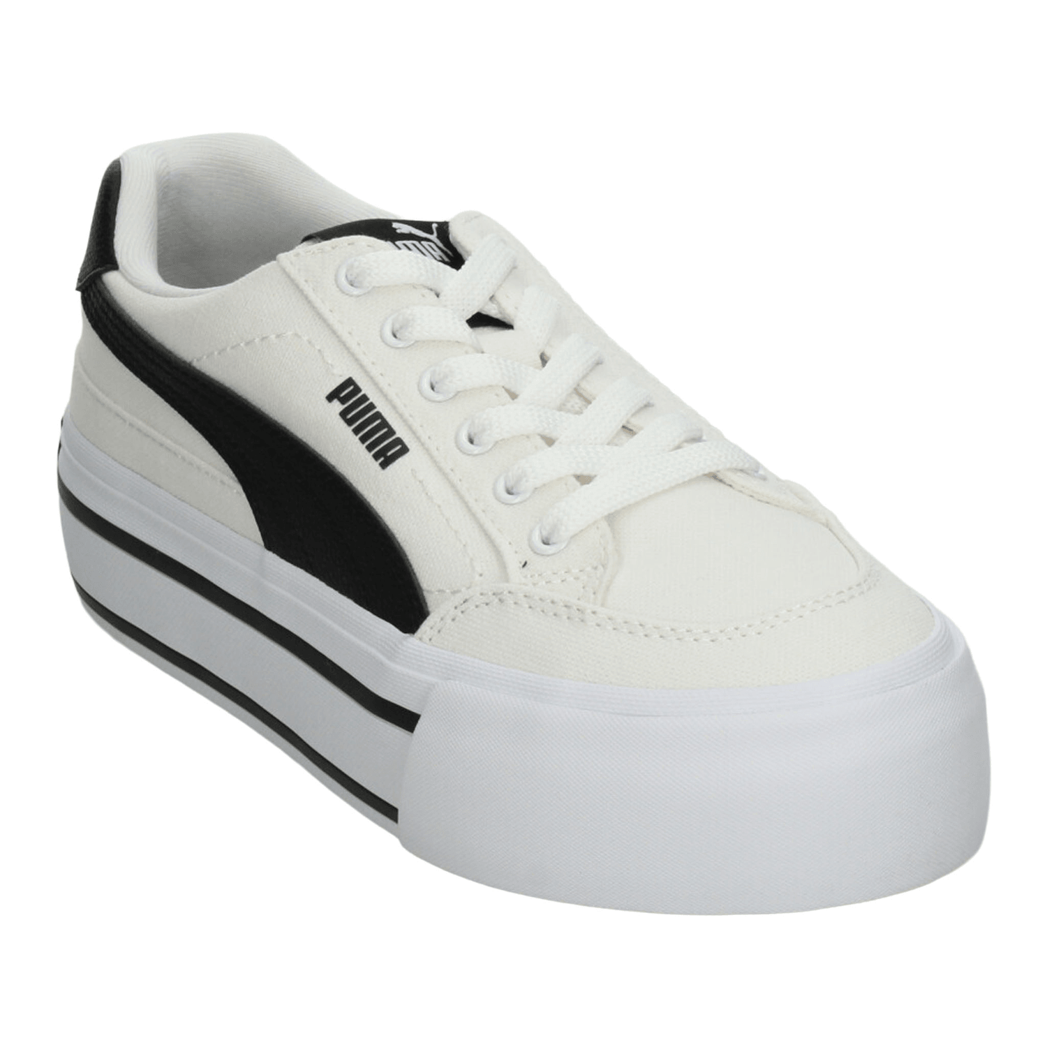 Tenis Puma Court Classic Vulc Dama Casual Plataforma Blanco Mujer — imagen 4
