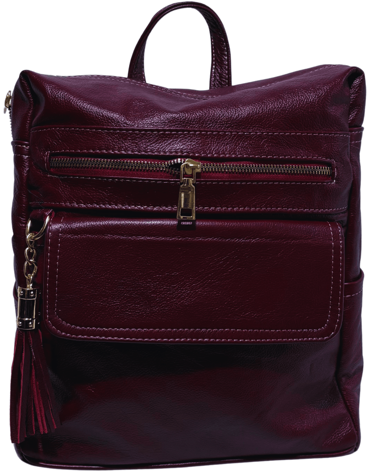 Mochila Bolsa Mariconera 3 En 1 De Piel Legitima Suave Para Dama Jf5 — imagen 13