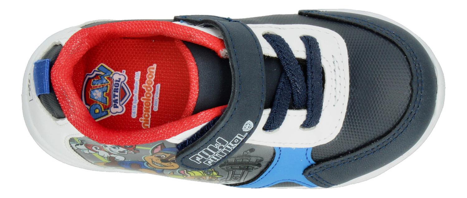 Tenis Niño Toddler Paw Patrol Azul Marino Casual Suela Luces Led Ligero Velcro Ajustable — imagen 9