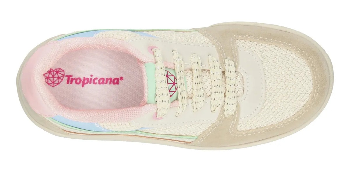 Tenis Tropicana Niña Casual Diario Cintas Ajustables Cómodo Latte Infantil T18-25 — imagen 14