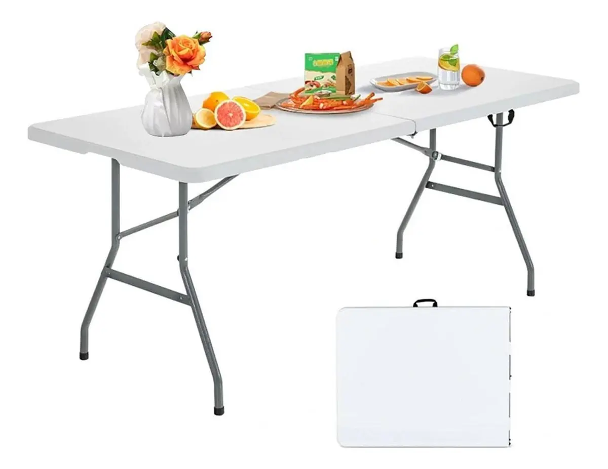 Mesa Plegable Plástico Portafolio 1.80m Jardín — imagen 5