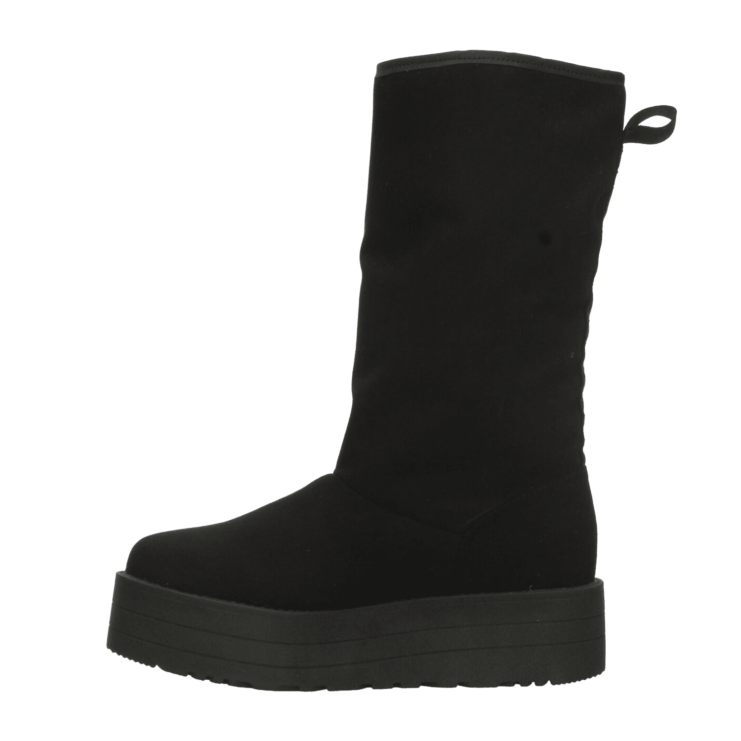 Bota Rojo Cereza Dama Invierno Plataforma Casual Negro Mujer — imagen 5
