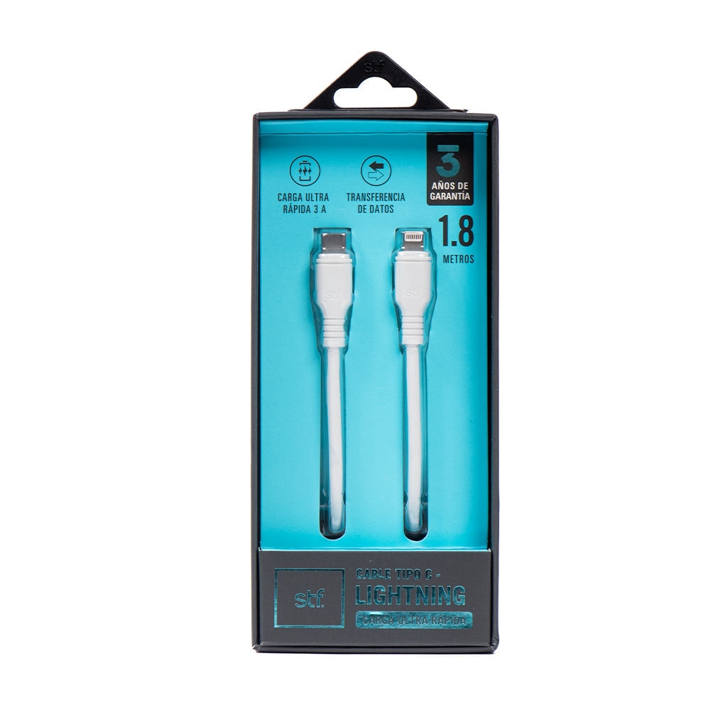 Cable Tipo C a Lightning 1.8m Carga Ultra Rápida 3A Transferencia Datos — imagen 6