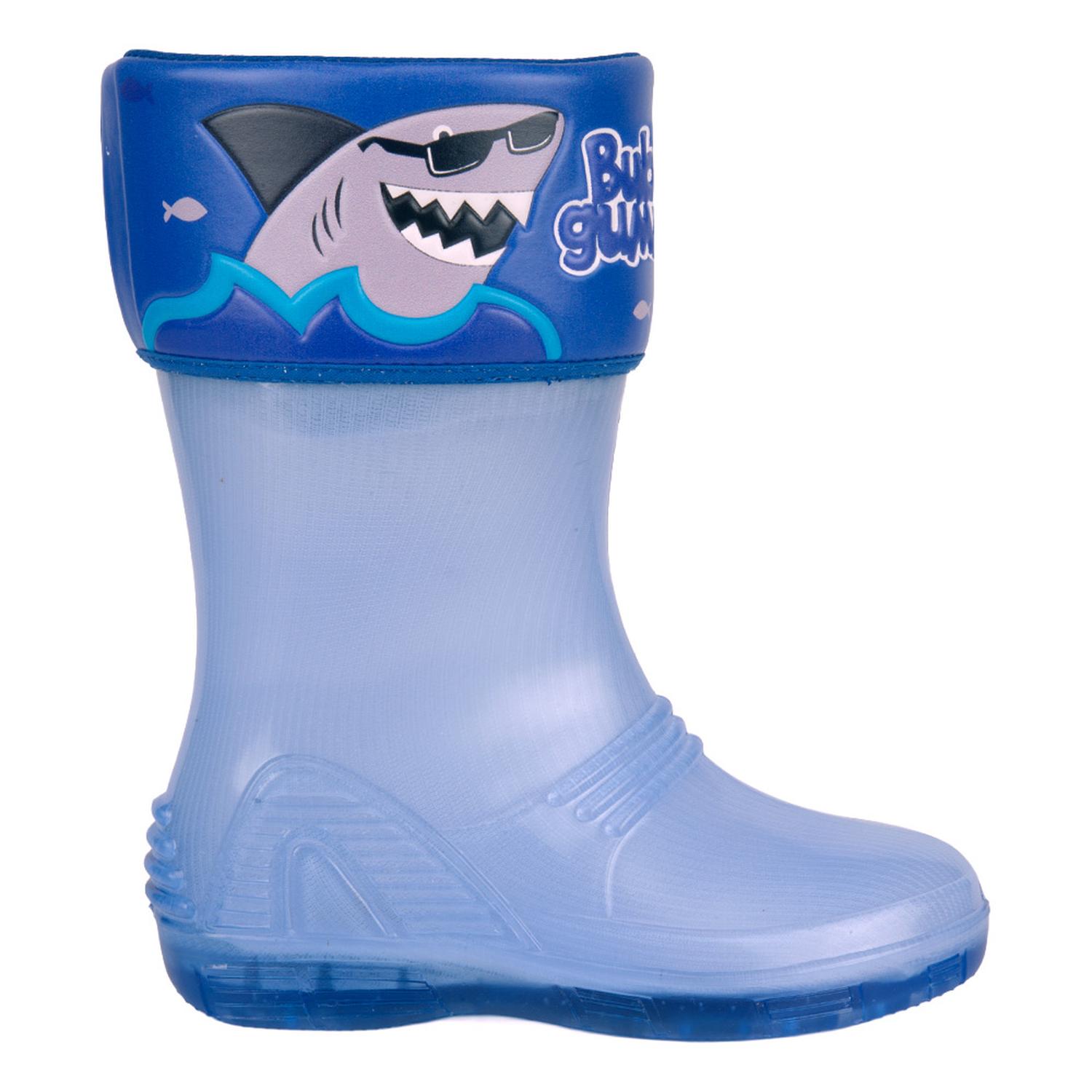 BOTA NIÑA NBUBBLE GUMMERS DE LLUVIA TIBURON LUCES 1312335 — imagen 1