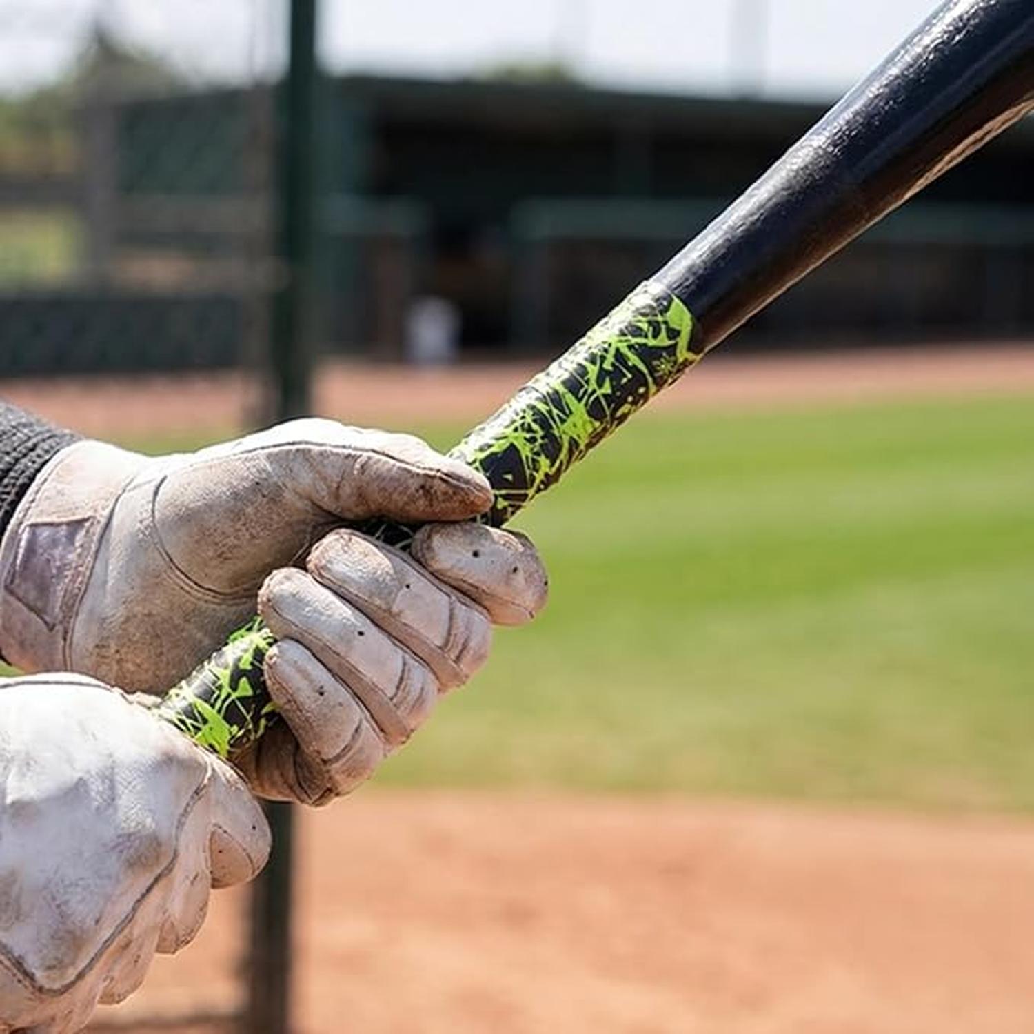 Grip Bat Beisbol Supacaz Super Sticky 1.1mm Kush Amarillo — imagen 3