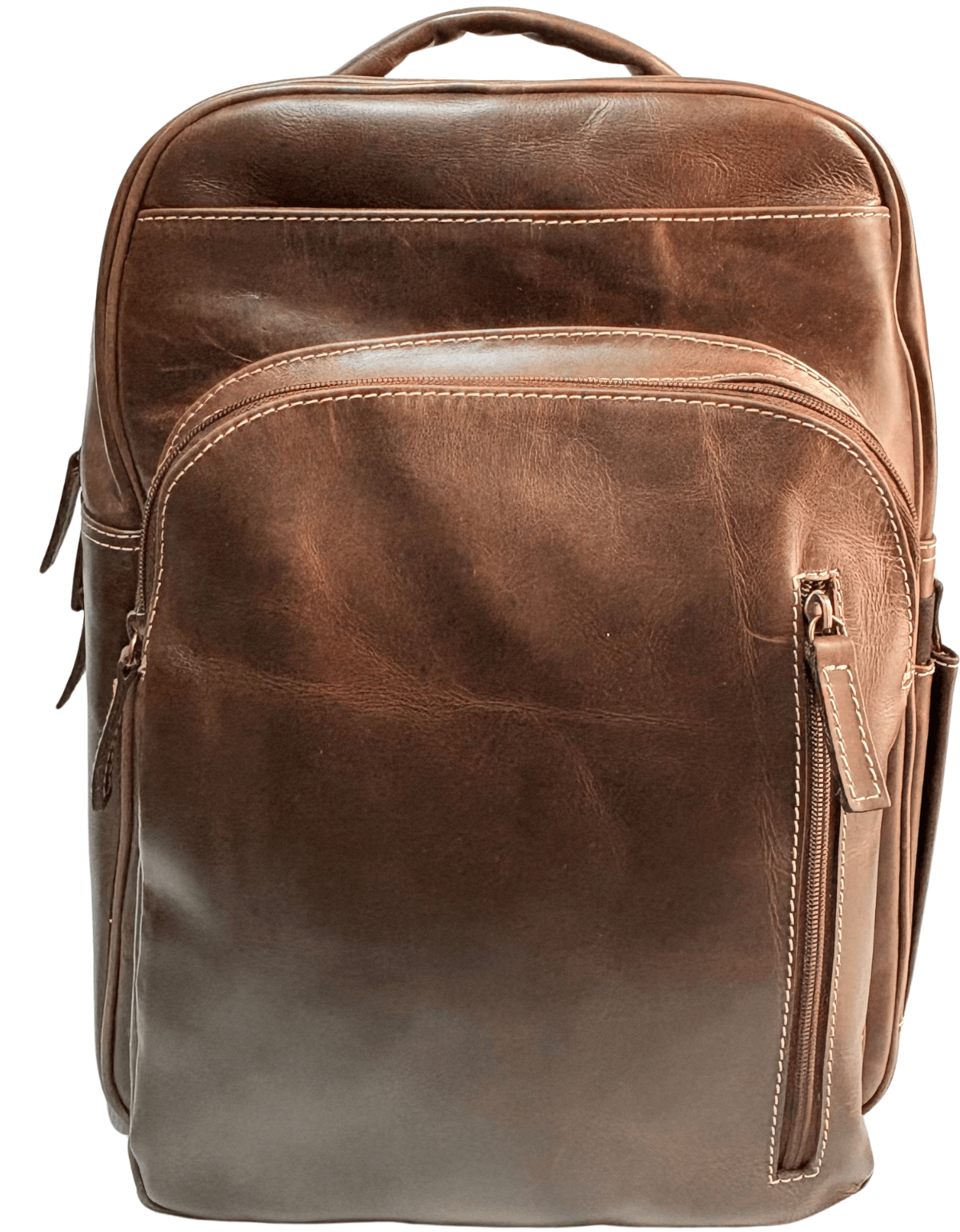 Mochila Grande De Piel Legitima Genuina Espaciosa Bp011 — imagen 15