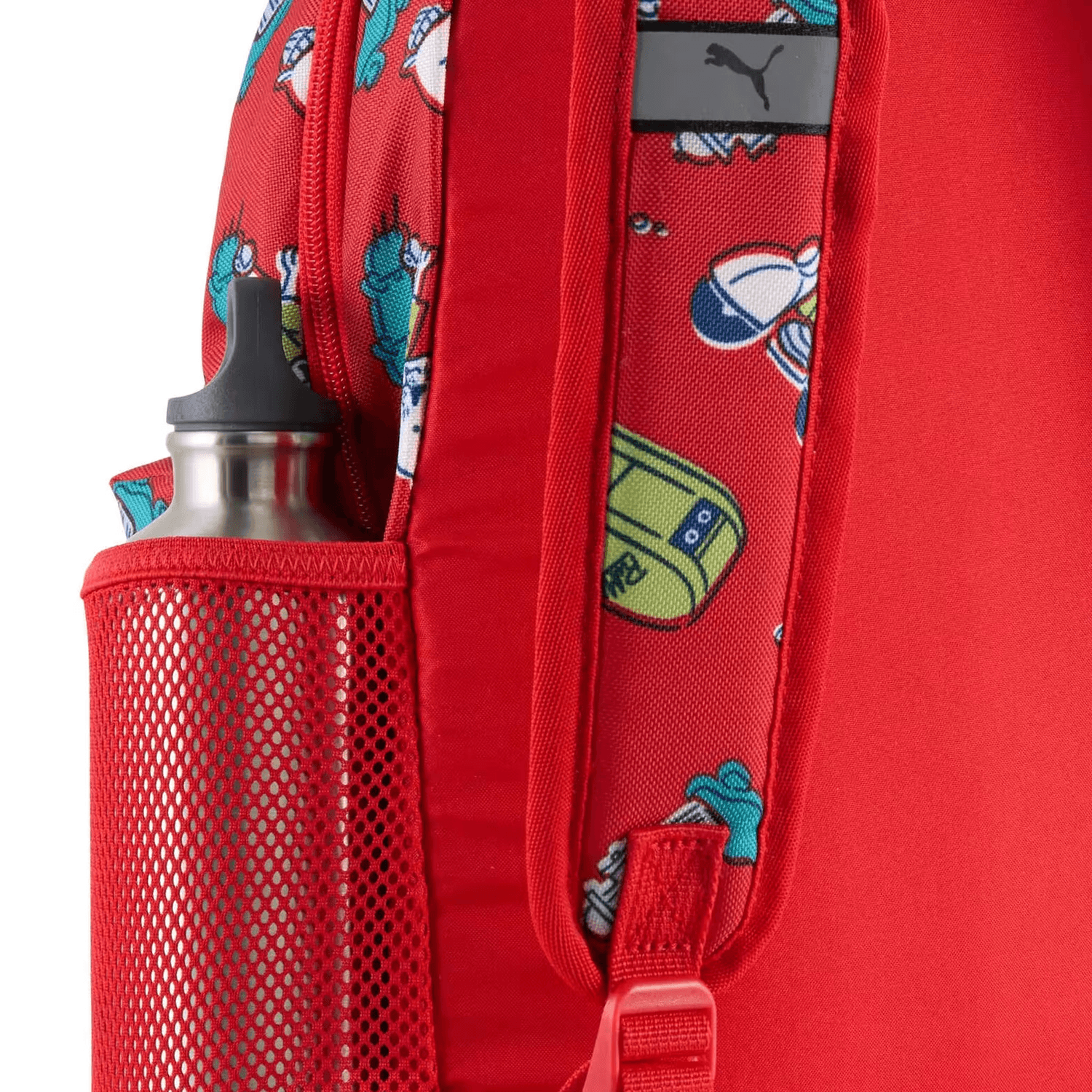 Mochila Puma Phase Niño Rojo Escolar Bolsillo lateral Infantil 11L — imagen 4