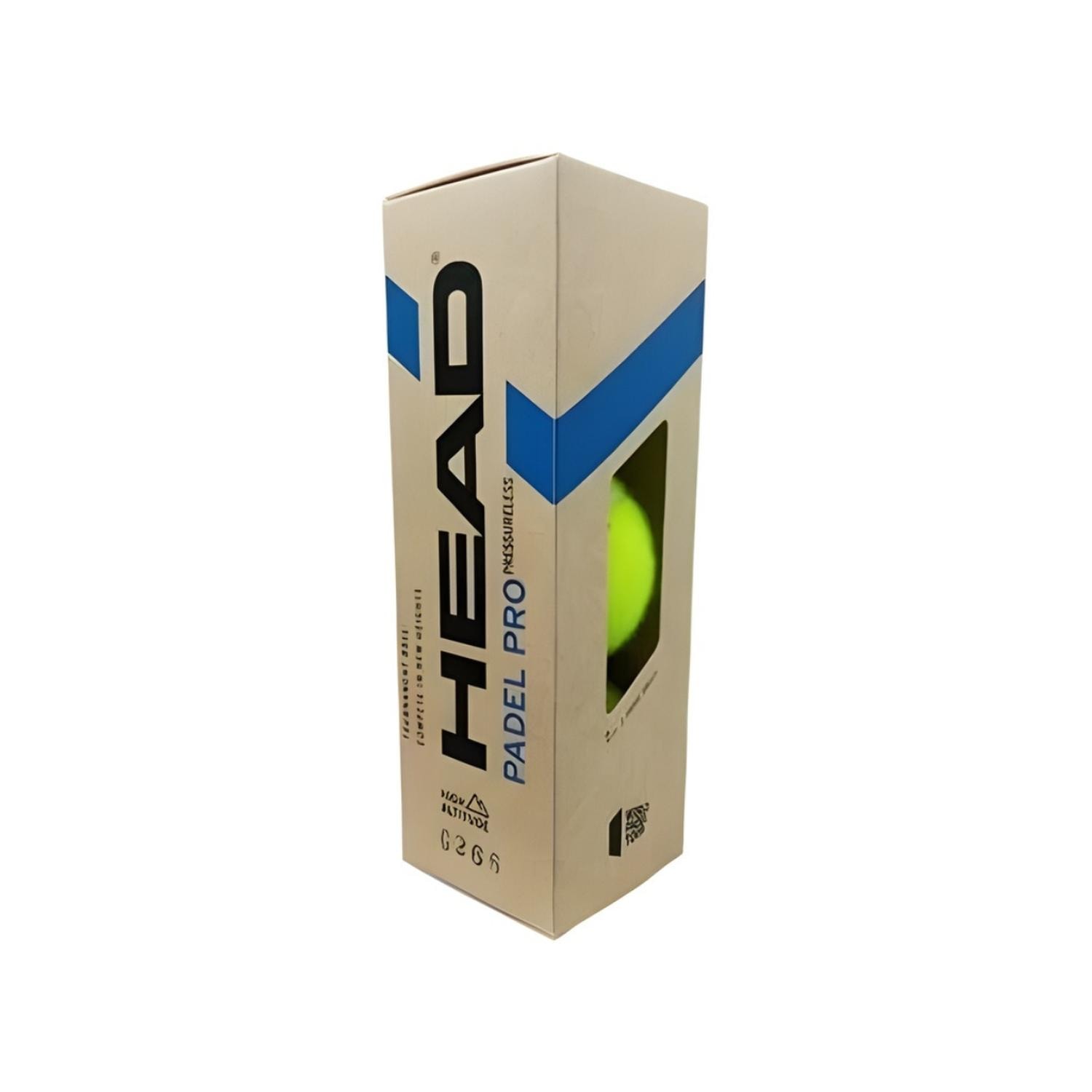 Pelota Head Padel Pro Presureless Bote Con 3 Pelotas Duraderas — imagen 1