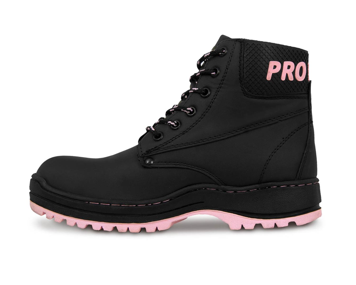 Bota Trabajo Mujer Casquillo Industrial Botines Rosa PD344 — imagen 6