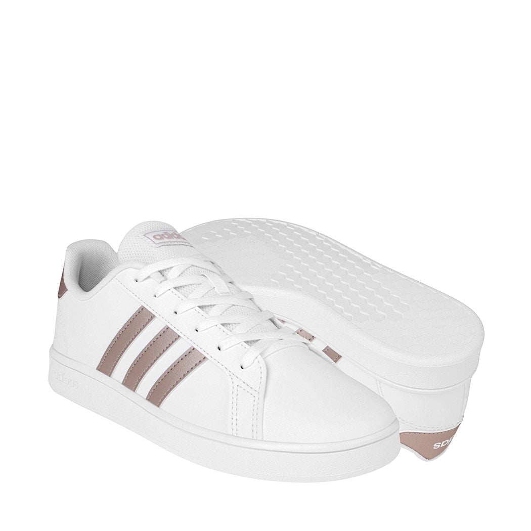 Tenis Adidas Grand Court K Blanco Mujer EF0101 CT — imagen 3