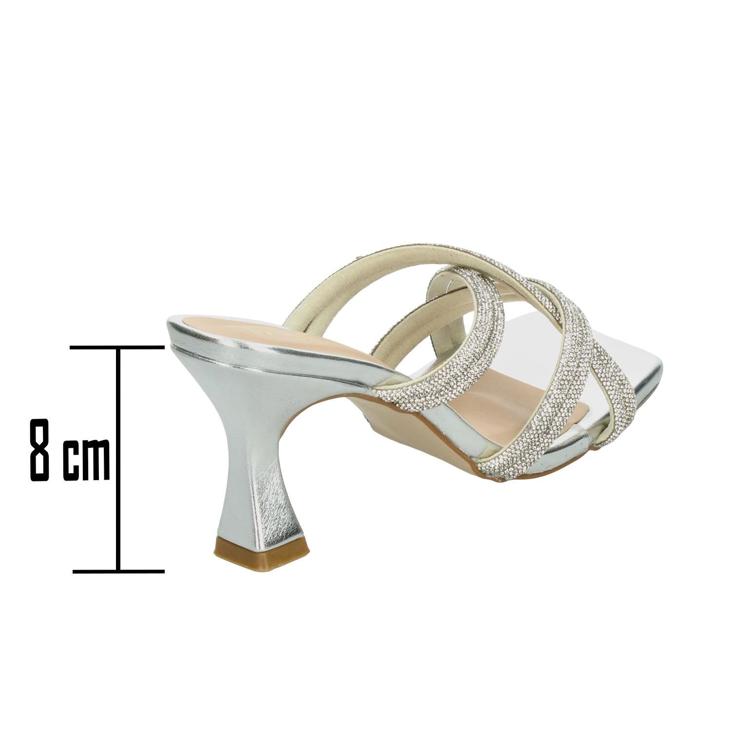 Sandalias Dama Balleé Plateado De Fiesta Mujer — imagen 4