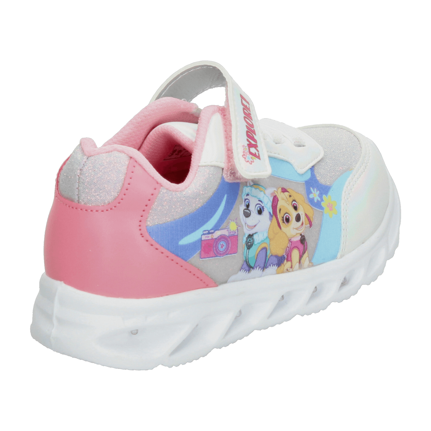 Tenis Paw Patrol Nickelodeon Niña Bebé Plateado Luz Led Casual Infantil T12-15 — imagen 4