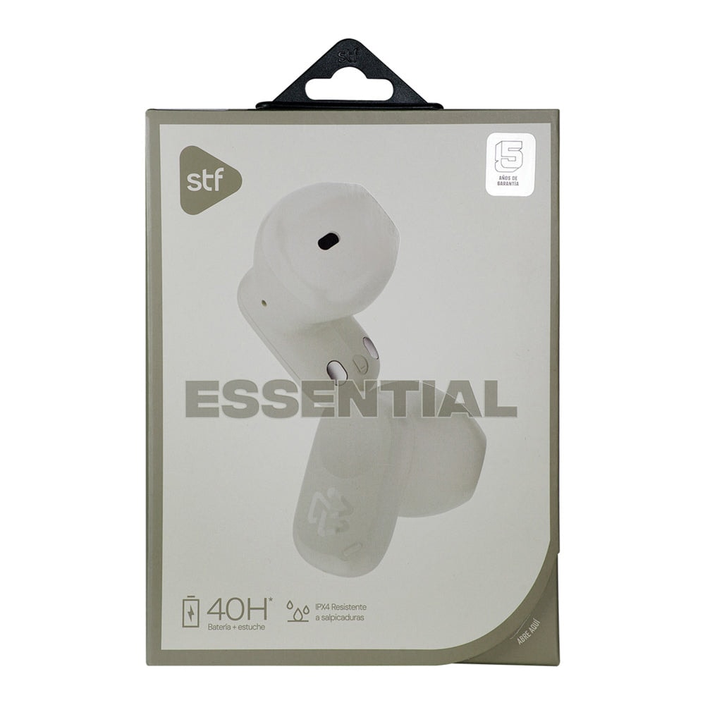 Audífonos Inalámbricos Tws Essential STF 40hrs Uso Protección IPX4 Blanco — imagen 12