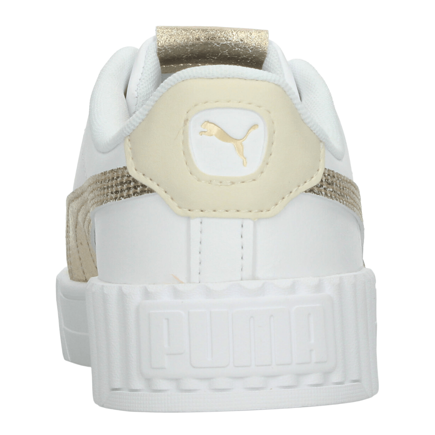 Tenis Dama Puma Carina 3.0 Blanco Dorado Casual Mujer — imagen 8