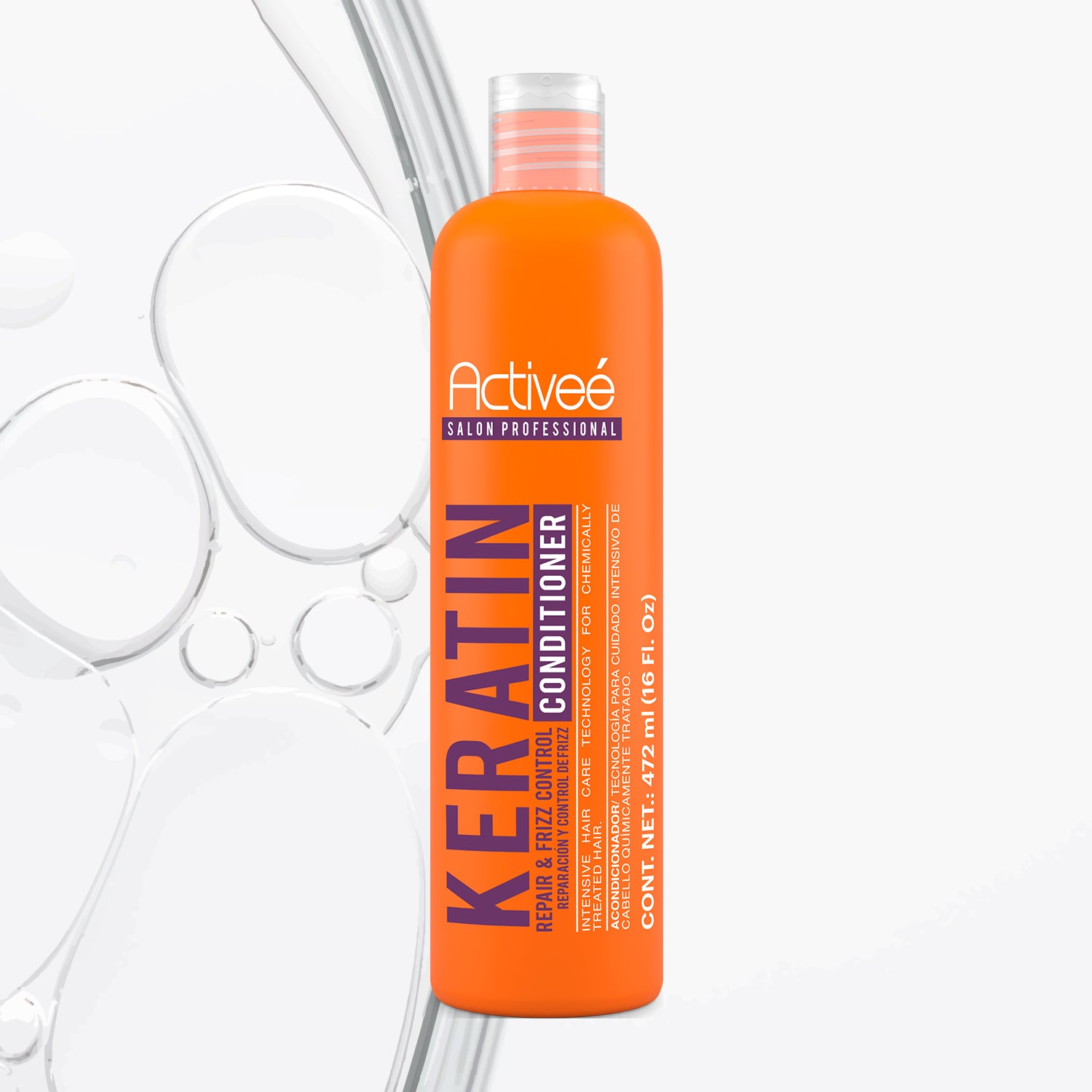 Acondicionador Activee Professional Keratin Tecnologia para cuidado Intensivo de Cabello Quimicamente tratado Libre de Sal — imagen 2